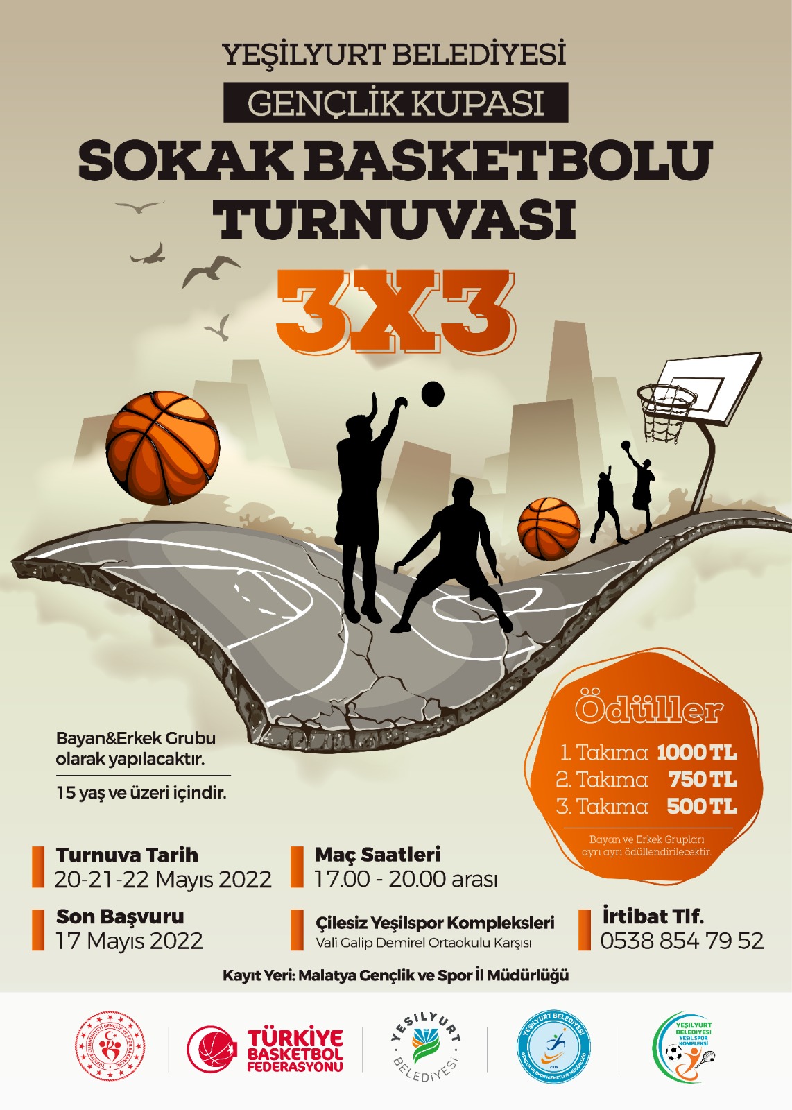 3x3 Sokak Basketbol Turnuvası Başvuruları Başladı.