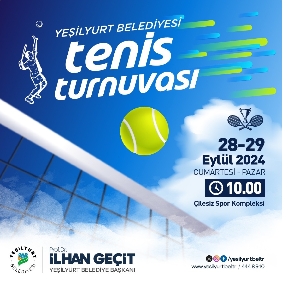 Belediyemiz Tenis Turnuvası Düzenliyor.